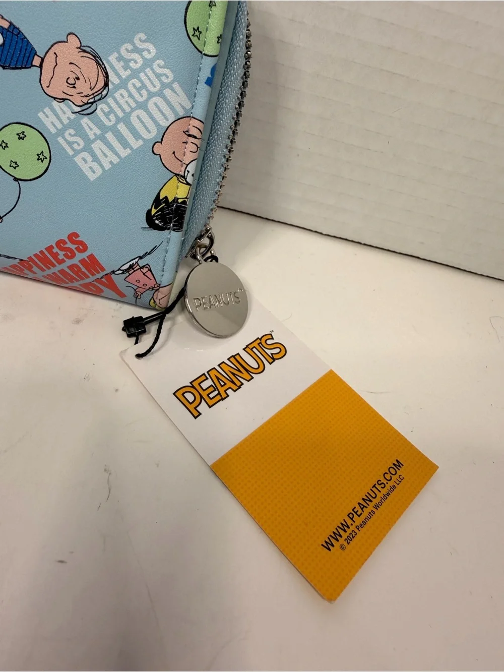 Peanuts Snoopy and Friends 'Happiness' Print Zip-Around Mini Wallet